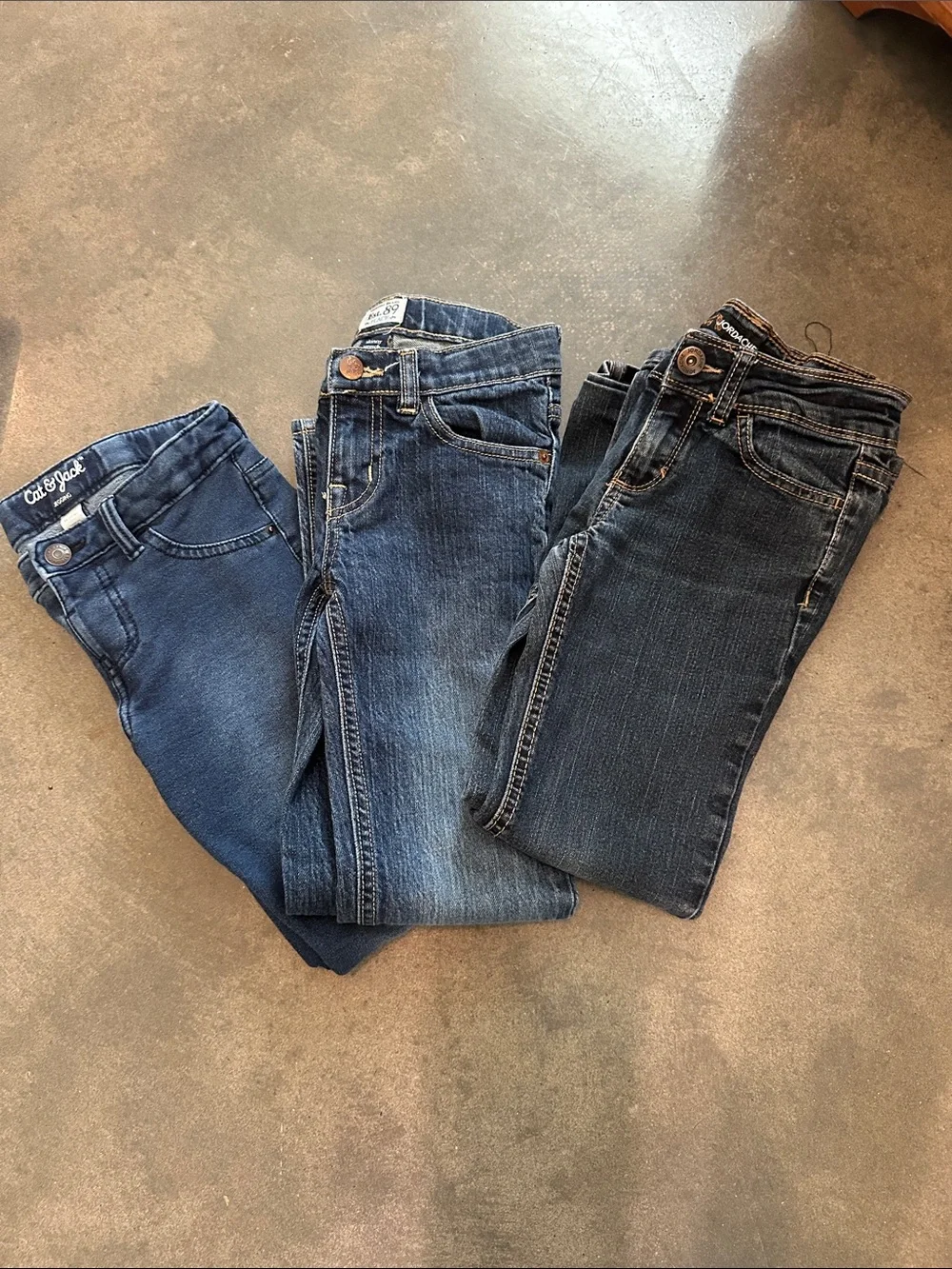 LOT of 3 Sz 8 jeans.  Children’s Place, Jordache, Cat & Jack. Little girls jeans